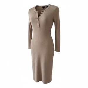 Elegant Tan Knit Dress
